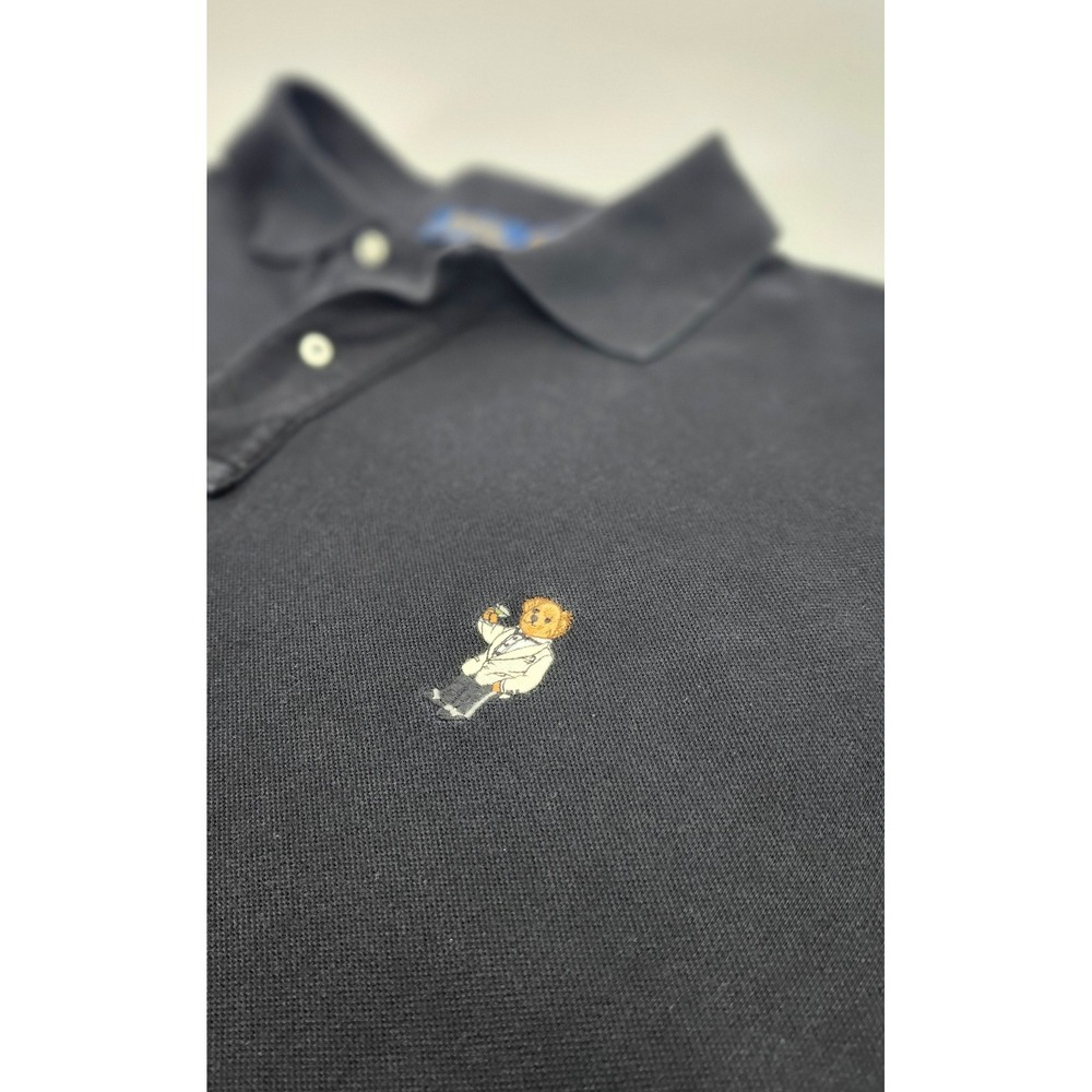 Polo Ralph Lauren Polo Bear Tuxedo Martini Black Polo Shirt Mens 2XLT Big & Tall